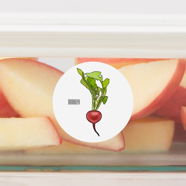Radish cartoon illustration  (Affixed)