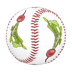 Radish cartoon illustration baseball