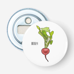 Radish cartoon illustration bottle opener