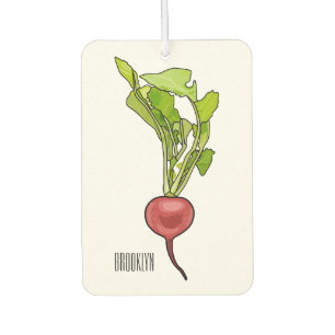 Radish cartoon illustration car air freshener