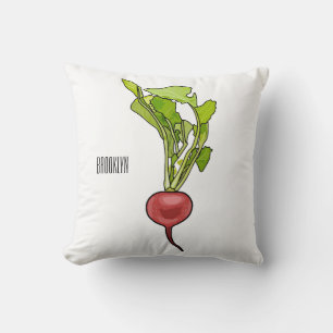 Radish cartoon illustration cushion