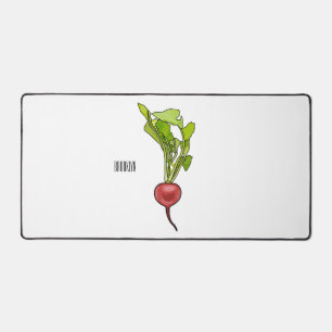 Radish cartoon illustration desk mat