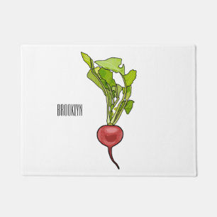 Radish cartoon illustration  doormat