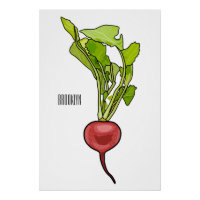 Radish cartoon illustration