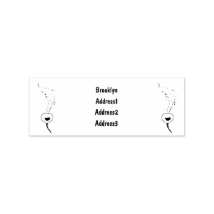Radish cartoon illustration rubber stamp