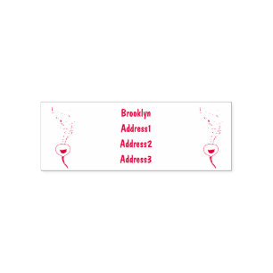 Radish cartoon illustration self-inking stamp