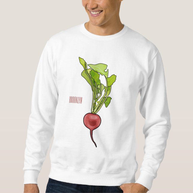 Radish cartoon illustration  sweatshirt (Front)