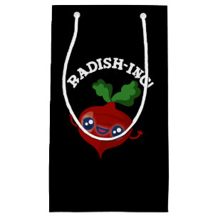 Radish-ing Funny Veggie Radish Pun Dark BG Small Gift Bag