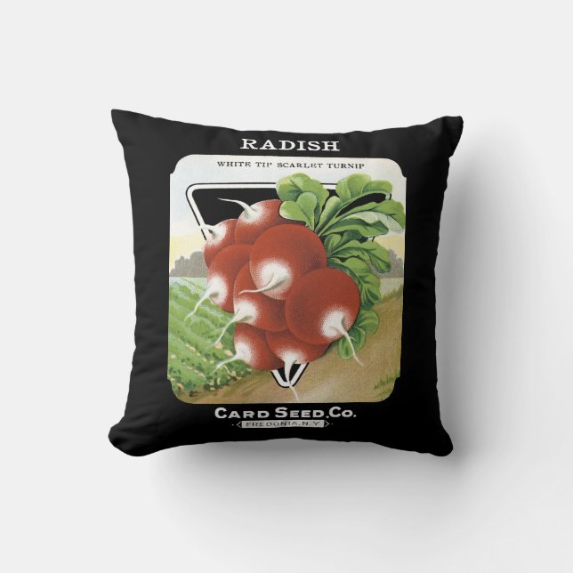 Radish Seed Packet Label Cushion (Front)