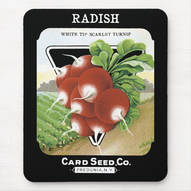 Radish Seed Packet Label Mouse Pad (Front)