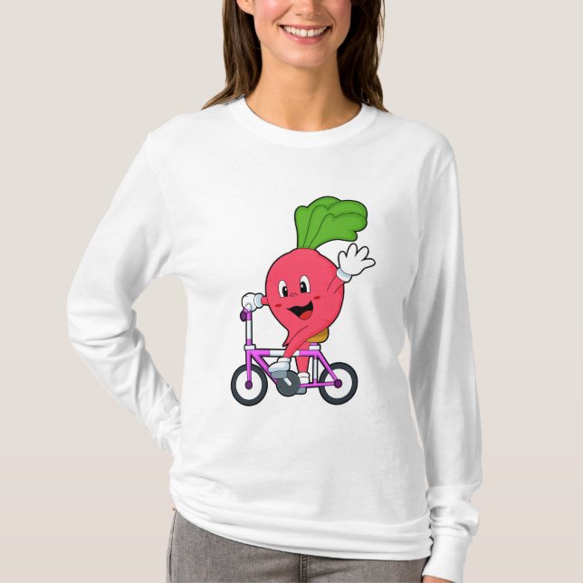 Radish with Bicycle T-Shirt (Front)