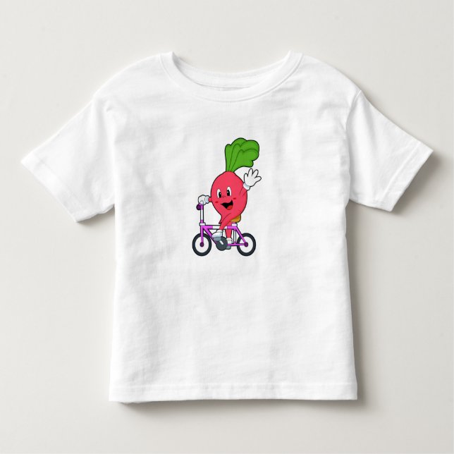 Radish with Bicycle Toddler T-Shirt (Front)