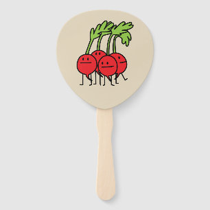 Radishes Happy Bunch vegetable radish group organi Hand Fan