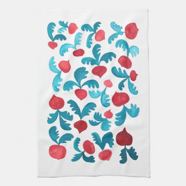 Radishes Kitchen Towel (Vertical)