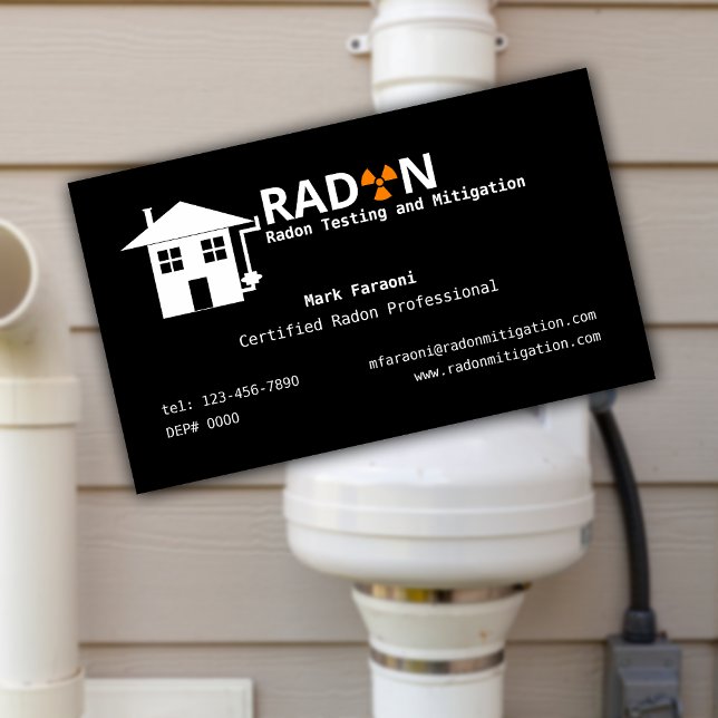 Radon Testing and Mitigation Company Business Card (Creator Uploaded)