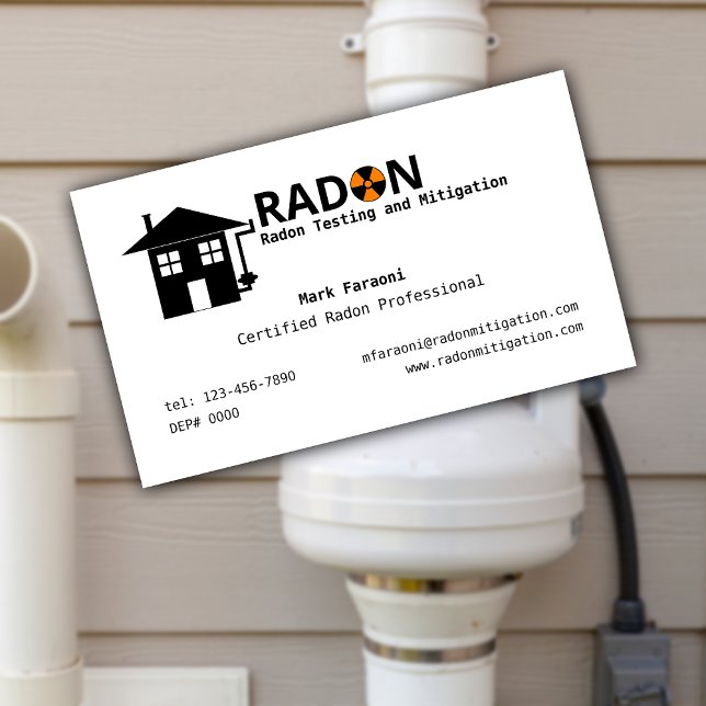 Radon Testing and Mitigation Company Business Card (Creator Uploaded)