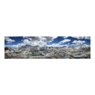 Rae Lakes Panorama from Fin Dome - John Muir Trail Photo Print