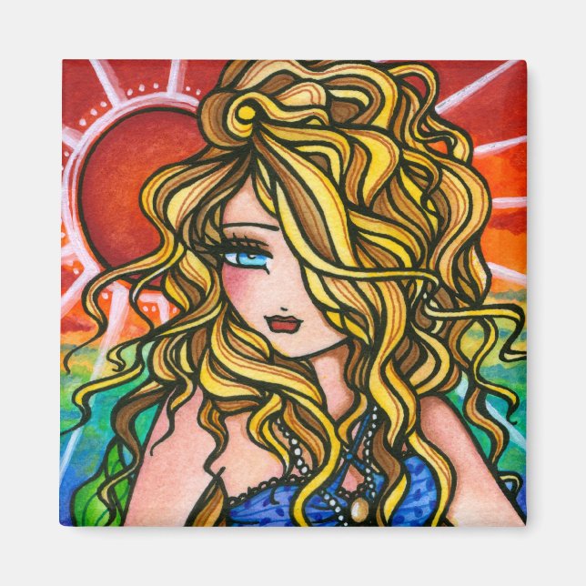 "Rae" Mermaid Fantasy Fairy Magnet (Front)