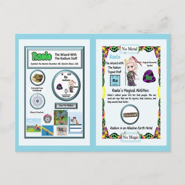 Raele Wizard - Radium Element Postcard (Front)
