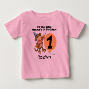 Raelyn Little Monkey First Birthday T-shirt