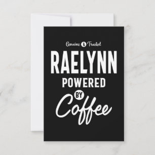 Raelynn Personalised Name Birthday Gift RSVP Card