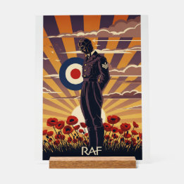 RAF Art Deco Remembrance Day Acrylic Sign