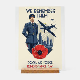 RAF Art Deco Remembrance Day Acrylic Sign