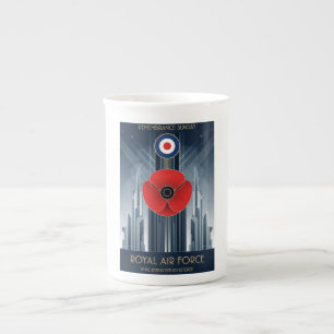 RAF Art Deco Remembrance Day Edition Bone China Mug