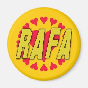 RAFA with Hearts on Tshirts and More Magnet