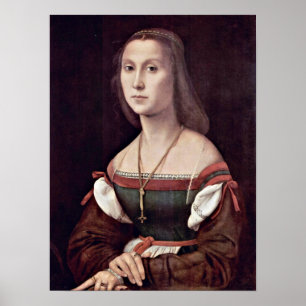 Raffaello Sanzio - Portrait of a Lady (The Mute) Poster