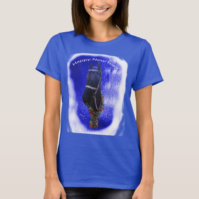 Rafi the Friesian New Year's T-shirt (Front)