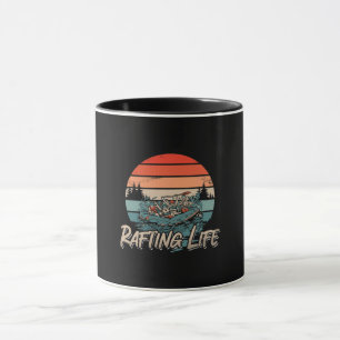 Rafting Life Retro Kayak Paddling Canoe Paddle Mug