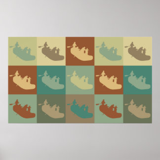 Rafting Pop Art Poster