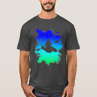 Rafting Silhouette In Action Whitewater Rough T-Shirt