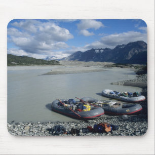 Rafting the Alsek River downstream Mouse Pad