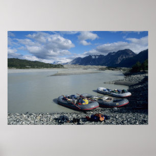 Rafting the Alsek River downstream Poster