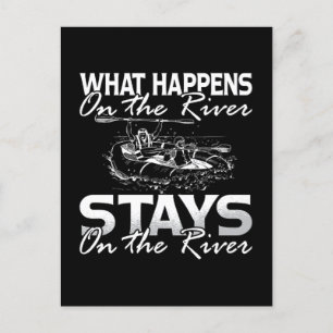 Rafting What Happens On The River Paddling Paddle Holiday Postcard