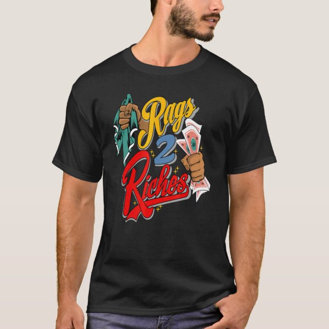 Rag 2 Riches SE Black Multi 1s Matching T-Shirt (Front)
