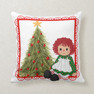 Rag Doll Christmas Pillow