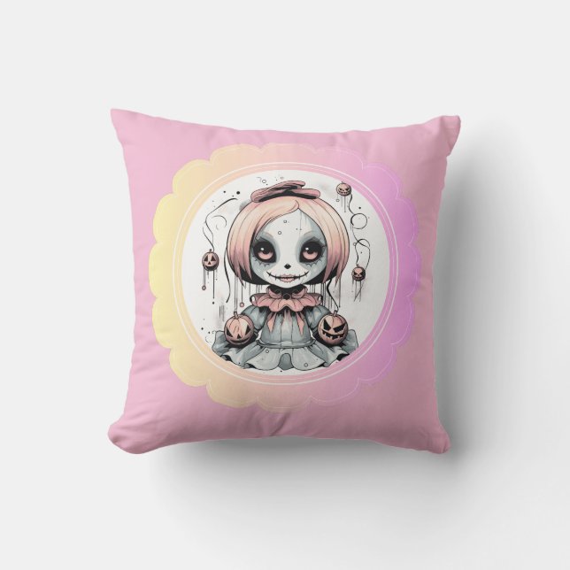Rag Doll Cute & Spooky Custom Cushion (Front)