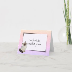 Rag Doll Pet Loss Sympathy Card