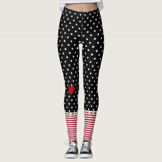 Rag Doll Polka Dots, Stripes and Hearts Leggings