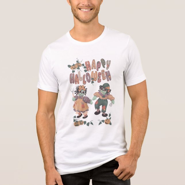 Rag Doll Zombies Halloween Tri-Blend Shirt (Front)