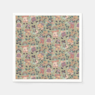 Rag Doll Zombies - Happy Halloween Paper Napkins 2