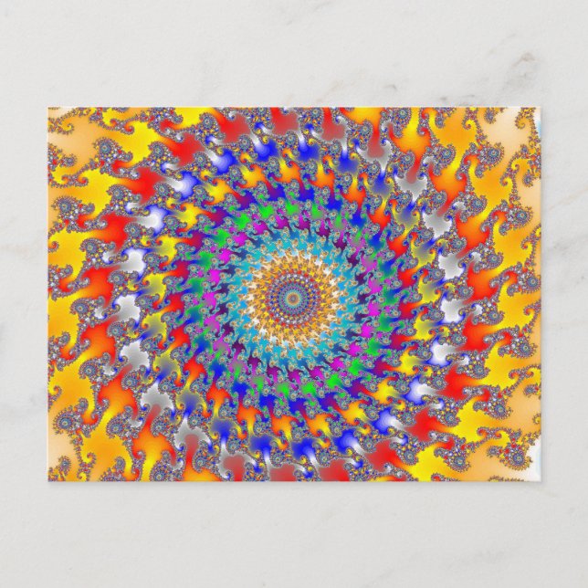 Rag Rug Fractal Postcard (Front)