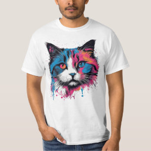 Ragdoll Art Co. Expressive Pop-Art Ragdoll Cat Des T-Shirt