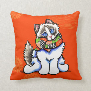 Ragdoll Cat All Dolled Up Cushion