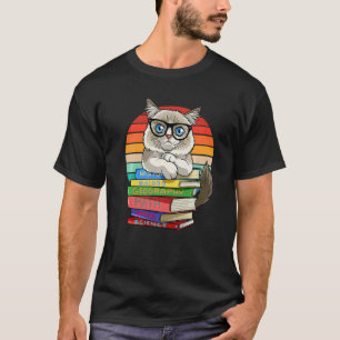 Ragdoll Cat Back To School Bookworm T-Shirt