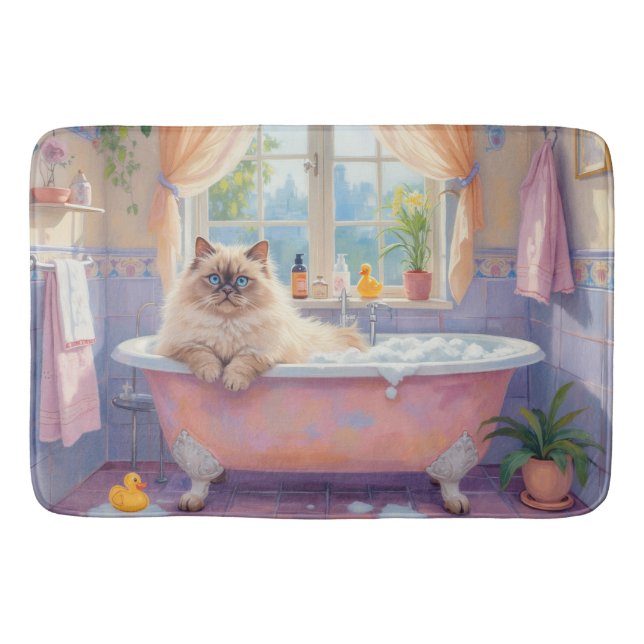 Ragdoll Cat Bath Decor Mat (Front)