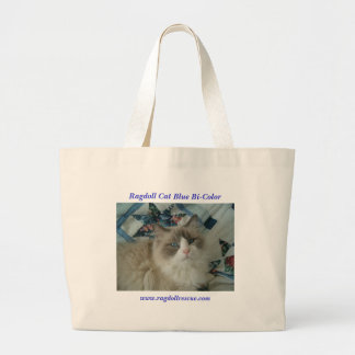Ragdoll Cat Blue Bi-Colour Large Tote Bag